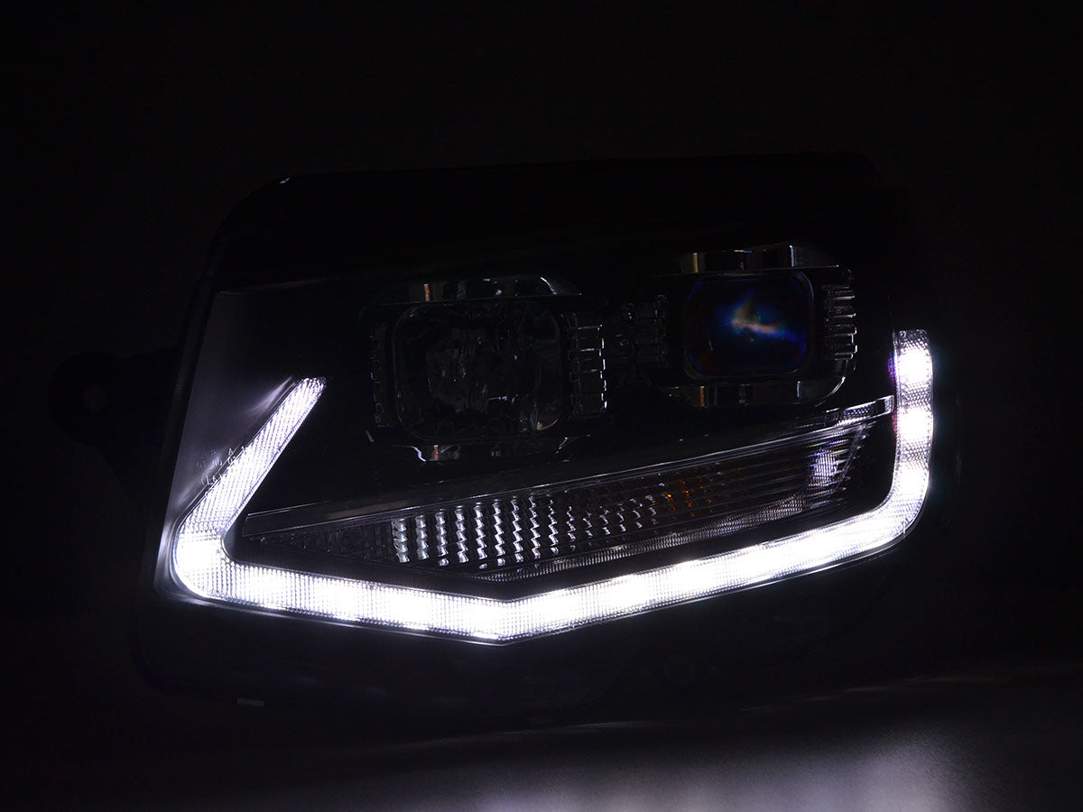 Scheinwerfer Set Daylight LED Tagfahrlicht VW Bus T6 ab 2015 schwarz Scheinwerfer Set Daylight LED Tagfahrlicht VW Bus T6 ab 2015 schwarz